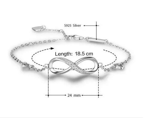 Pulsera amor infinito (plata)