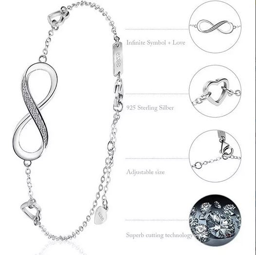 Pulsera amor infinito (plata)