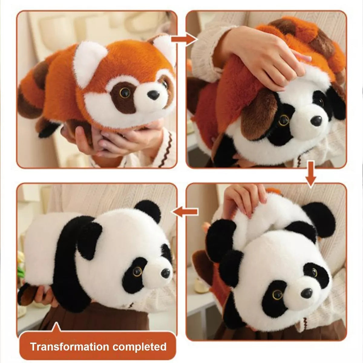 Peluche Panda Rojo Reversible