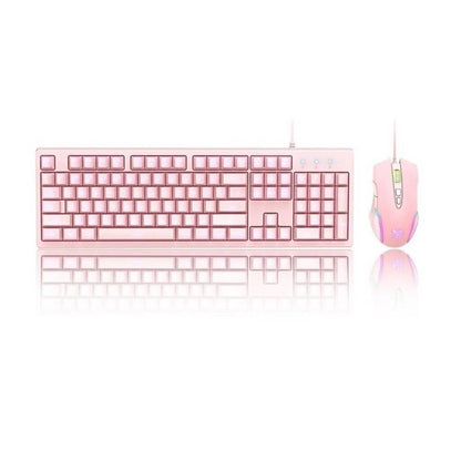 Kit teclado y mouse Onikuma Rosa